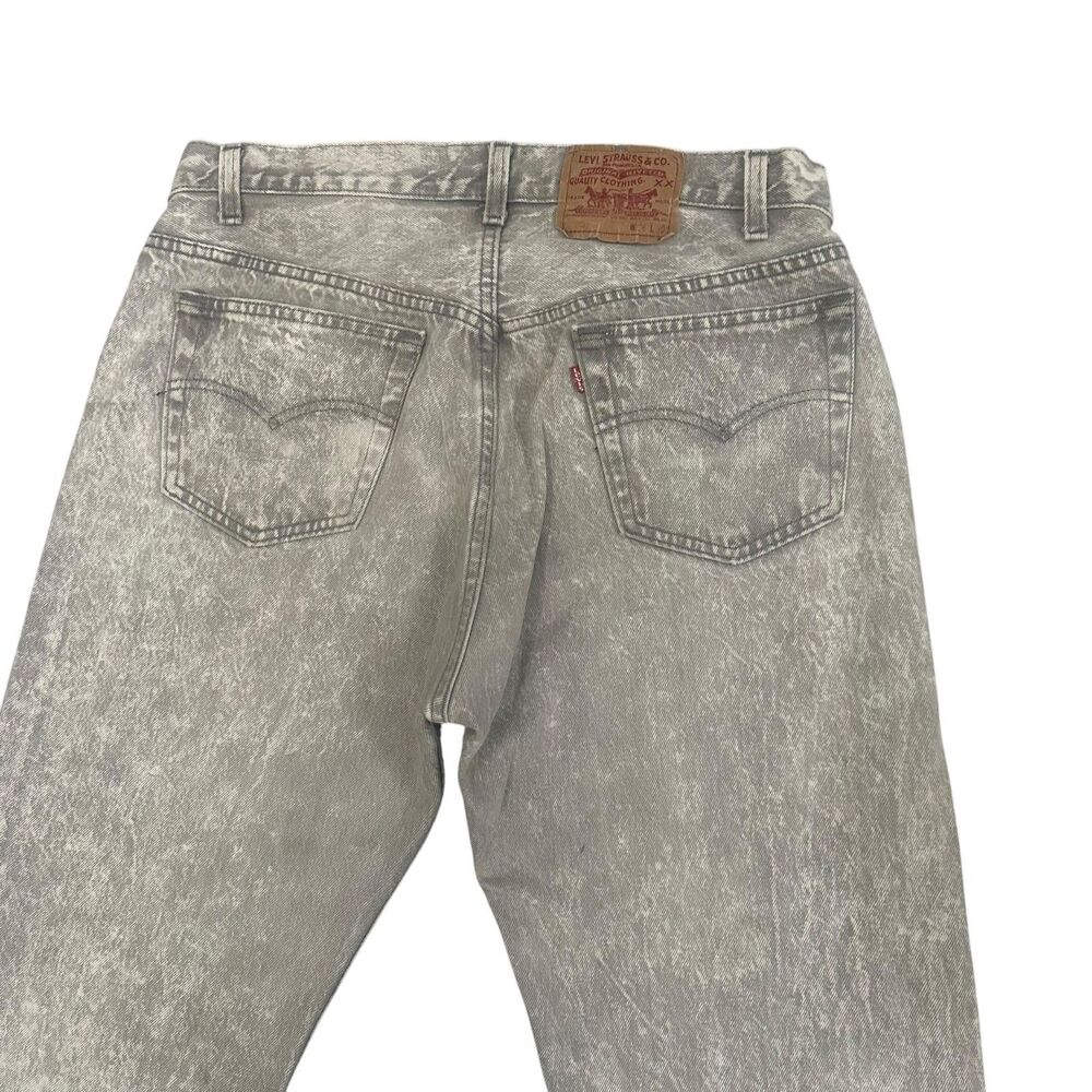 Vintage Levis 501 Jeans Mens 33x29 Gray Acid Wash Button Fly Made in USA 80s - Picture 9 of 12